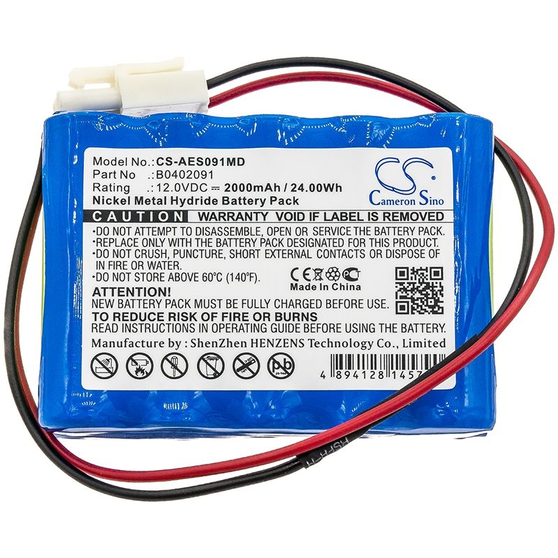 Ni-MH Battery fits Aeonmed, Solo, Solo Ventilator, 12.0V, 2000mAh Medical Cameron Sino Technology Limited