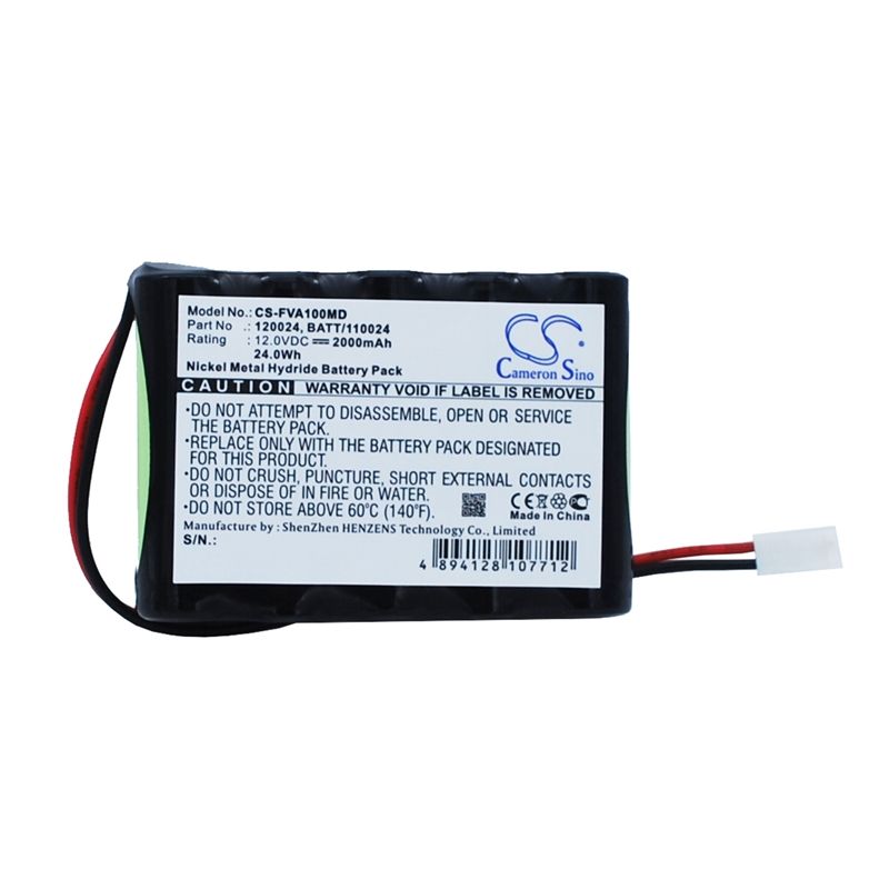Ni-MH Battery fits Fresenius, Mcm, P-200, Vial 12.0V, 2000mAh Medical Cameron Sino Technology Limited