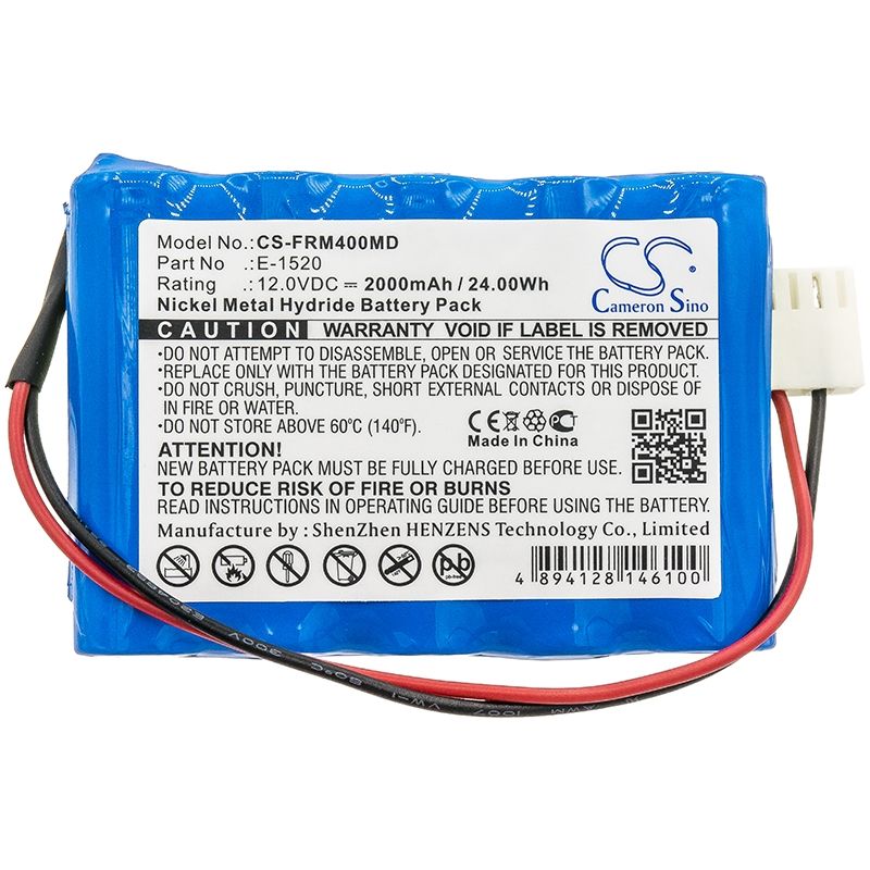 Ni-MH Battery fits Codan, Argus 707 V Volumetric Pump, Fresenius, Argus 400 12.0V, 2000mAh Medical Cameron Sino Technology Limited