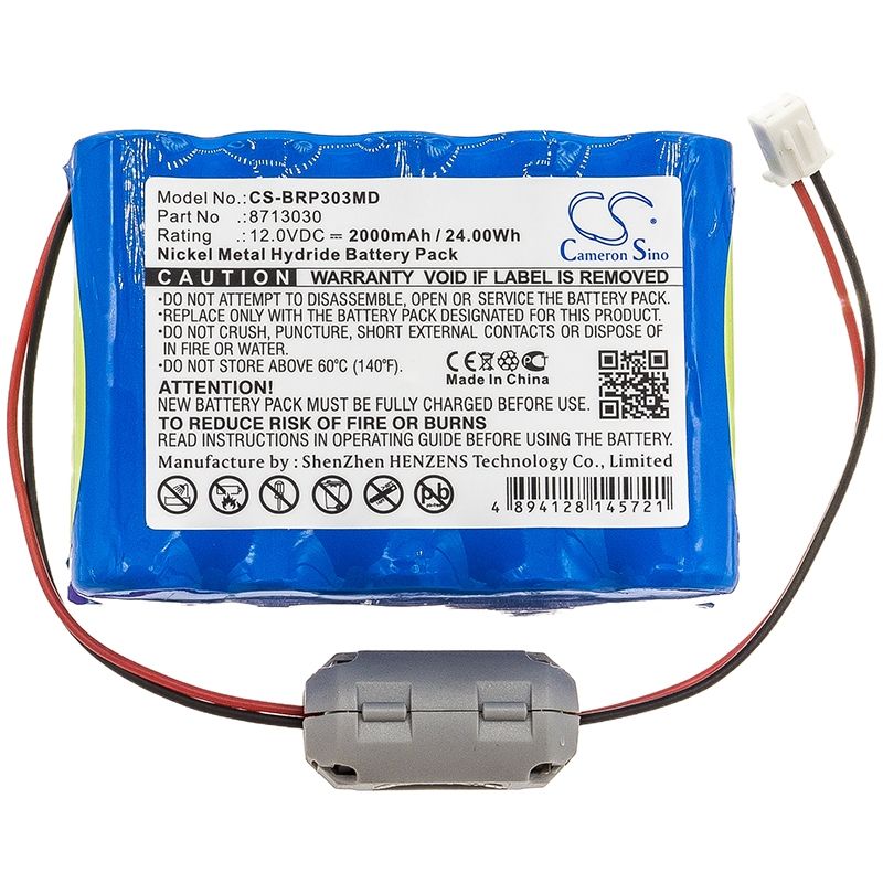 Ni-MH Battery fits Braun, Perfusor Space, Braun 12.0V, 2000mAh Medical Cameron Sino Technology Limited