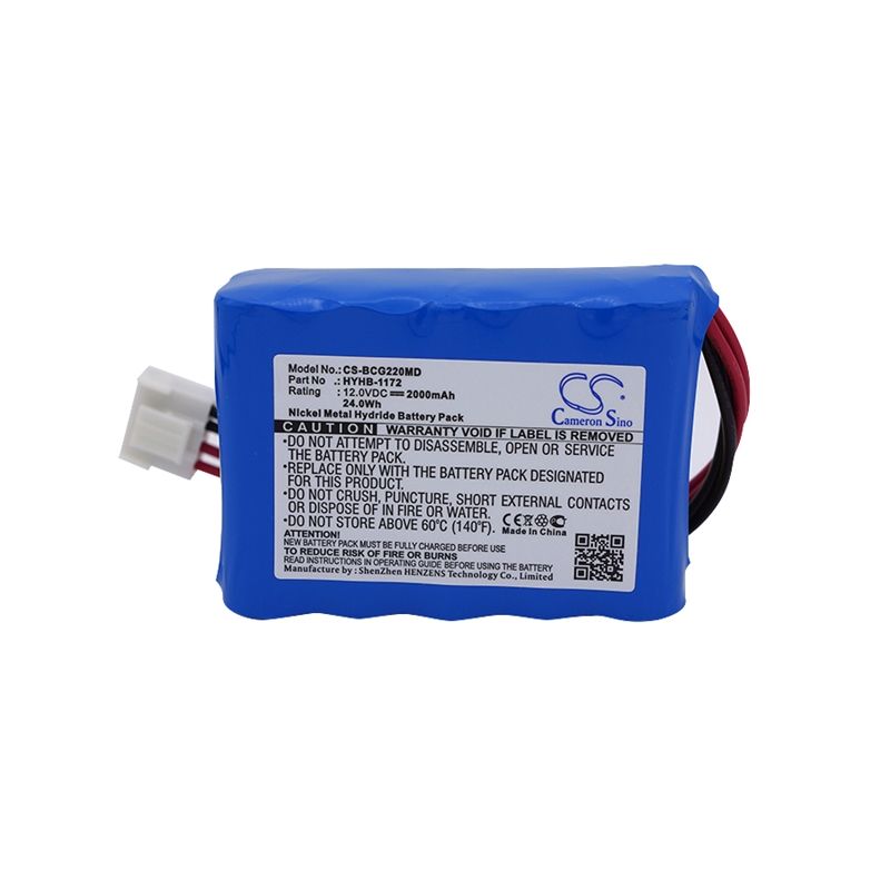 Ni-MH Battery fits Biomed, Ecg-1a, Ecg-220, Ecg-2201 12.0V, 2000mAh Medical Cameron Sino Technology Limited
