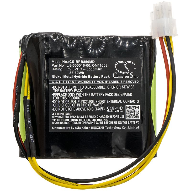 Ni-MH Battery fits Respironics, Bipap Focus Ventilator, Respironics 9.6V, 3500mAh Medical Cameron Sino Technology Limited