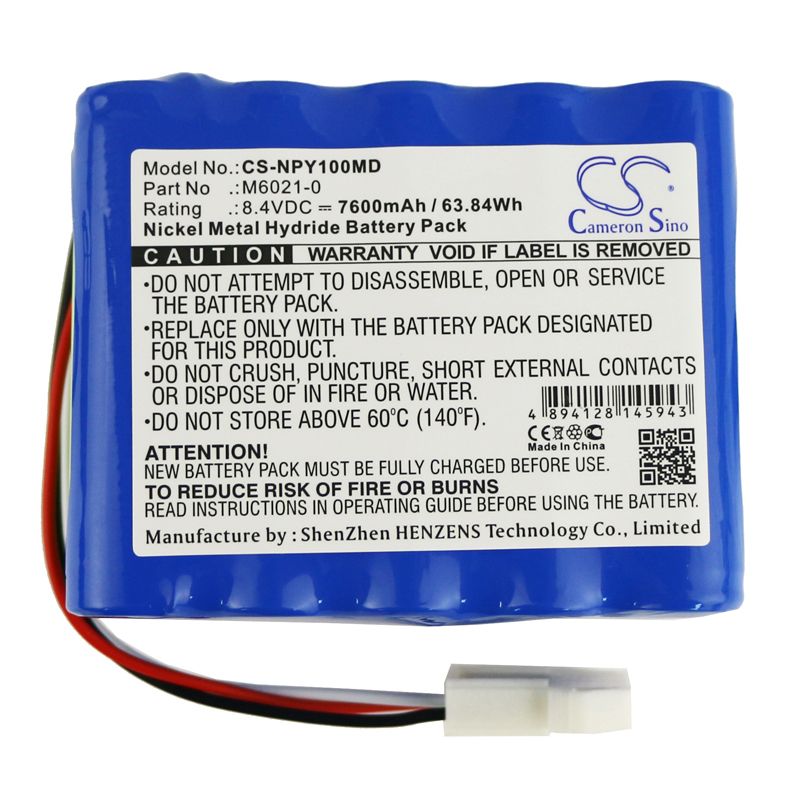Ni-MH Battery fits Nellcor Puritan Bennett, Mediana Ym 5500, Mediana Ym1000, 8.4V, 7600mAh Medical Cameron Sino Technology Limited