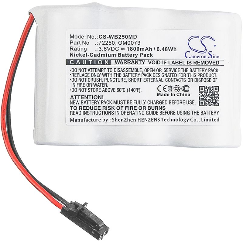 Ni-cd Battery Fits Welch-allyn, Lumi View, Ophthalmoscope, Spot Vital Signs Monitor 3.6v, 1800mah Medical Cameron Sino Technology Limited