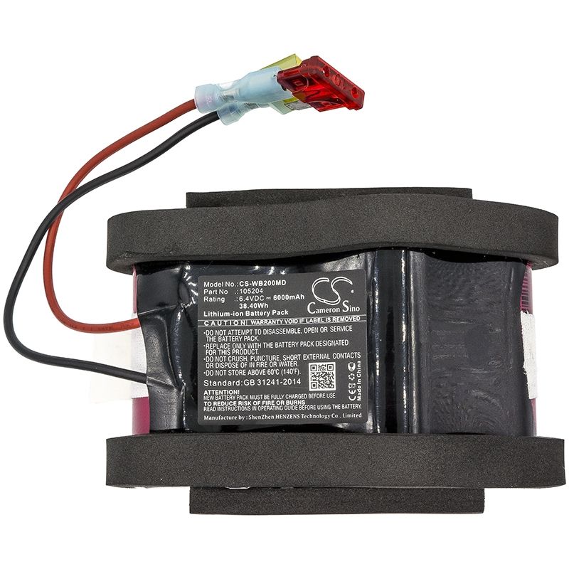 LiFePO4 medical battery Fits Welch-allyn, Cp100, Cp1oo, Cp200 6.4v, 6000mah Medical Cameron Sino Technology Limited
