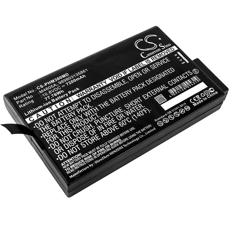 Li-ion Battery Fits Philips, 740 Select Vital Signs Monitor, Eli 380 Ecg, Fm20 10.8v, 7200mah Medical Cameron Sino Technology Limited
