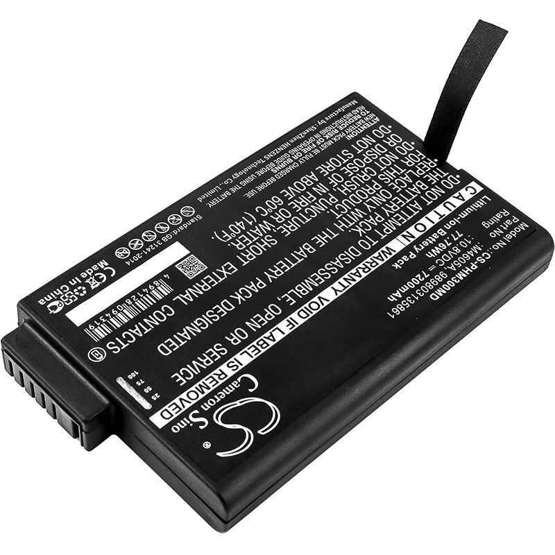 Li-ion Battery Fits Philips, 740 Select Vital Signs Monitor, Eli 380 Ecg, Fm20 10.8v, 7200mah Medical Cameron Sino Technology Limited