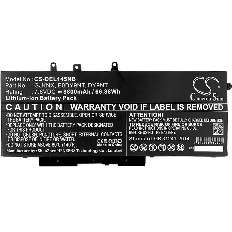 7.6v, Li-ion Battery Fits Dell, Latitude 14 5491, Latitude 15 5591, Latitude 5280, 8800mah Notebook & Laptop Cameron Sino Technology Limited