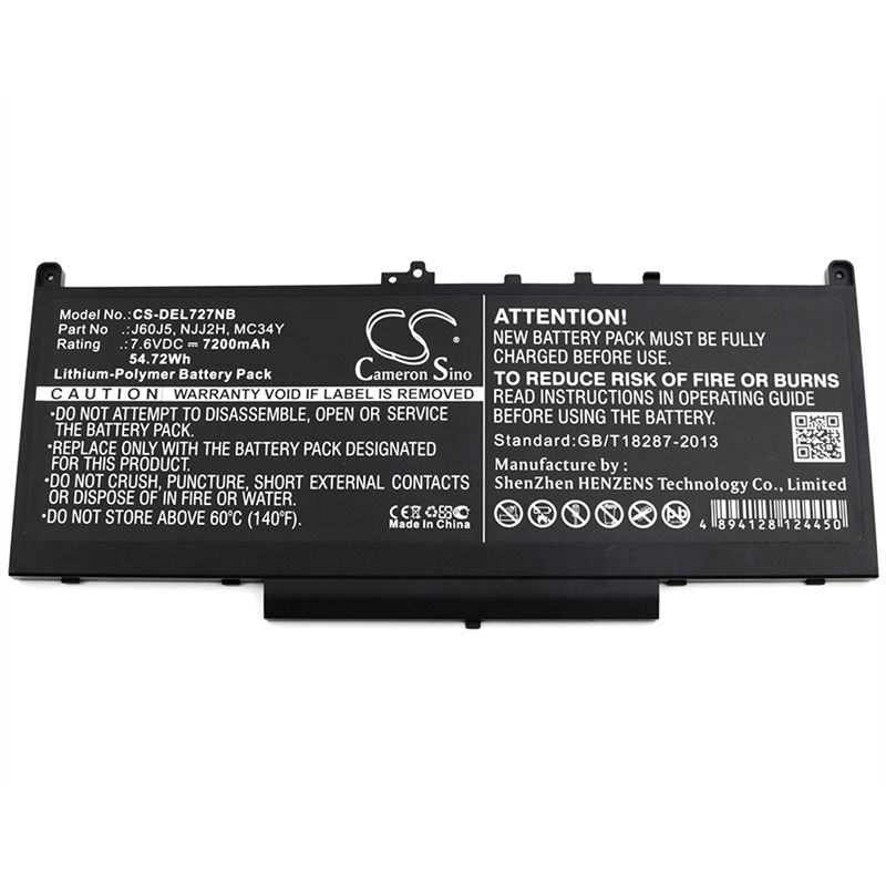 7.6v Li-polymer Battery Fits Dell, Latitude 12 E7270, Latitude 12 E7470, 7200mah Notebook & Laptop Cameron Sino Technology Limited