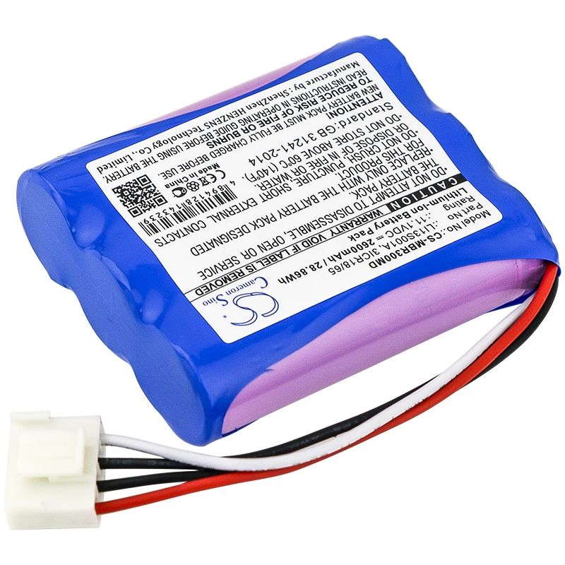 Li-ion Battery fits Mindray, Beneheart R3, Beneheart R3 Ekg, Beneheart R3a 11.1V, 2600mAh Medical Cameron Sino Technology Limited