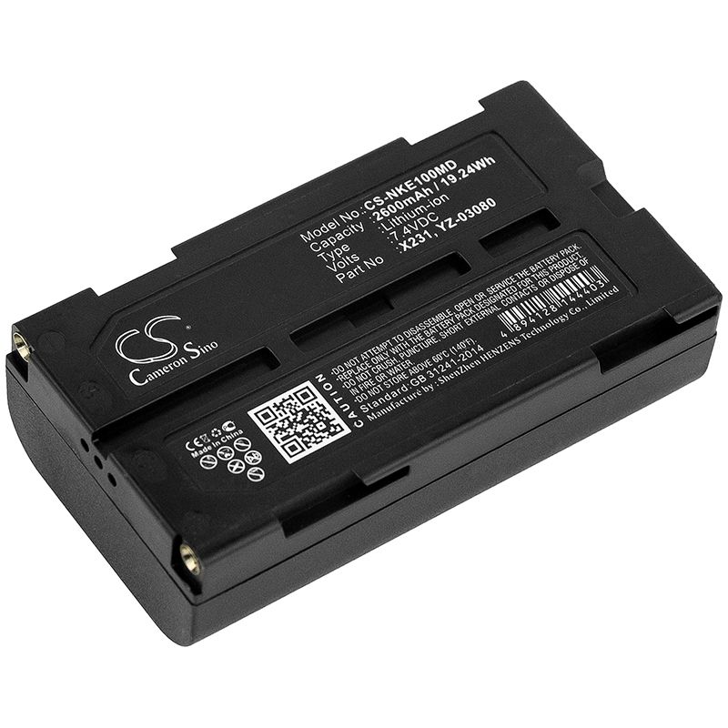 Li-ion Battery fits Nihon Kohden, Wee-1000, Nihon Kohden 7.4V, 2600mAh Medical Cameron Sino Technology Limited