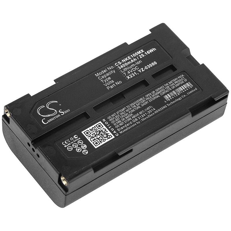 Li-ion Battery fits Nihon Kohden, Wee-1000, Nihon Kohden 7.4V, 3400mAh Medical Cameron Sino Technology Limited
