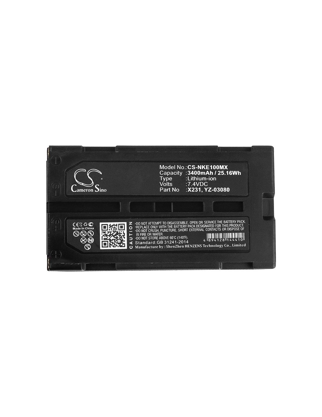 Li-ion Battery fits Nihon Kohden, Wee-1000, Nihon Kohden 7.4V, 3400mAh Medical Cameron Sino Technology Limited