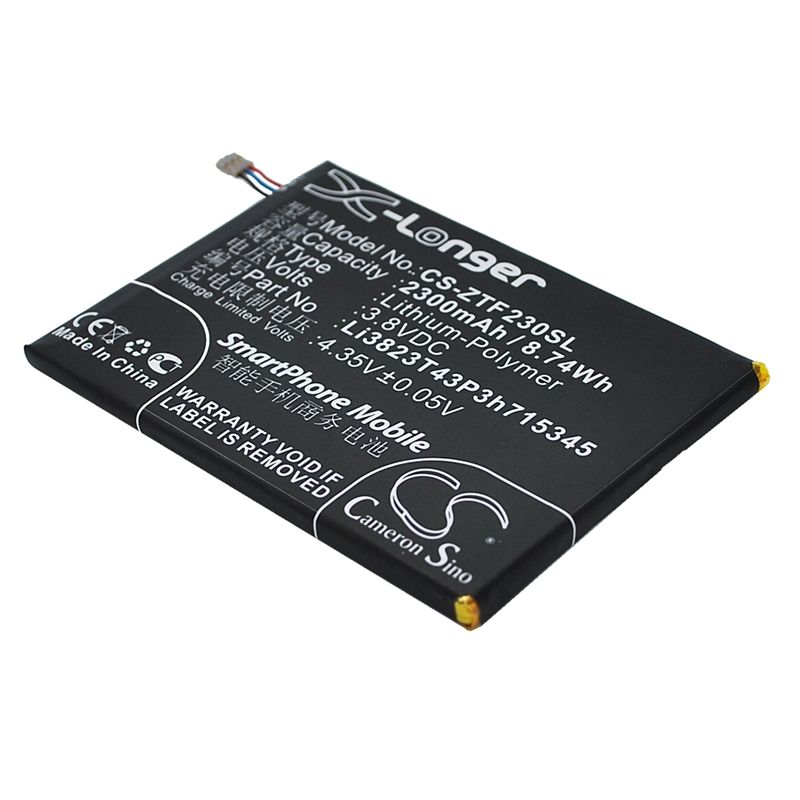 Li-polymer Battery Fits Zte, Grand S Flex, Zte 3.8v, 2300mah Hotspot Cameron Sino Technology Limited