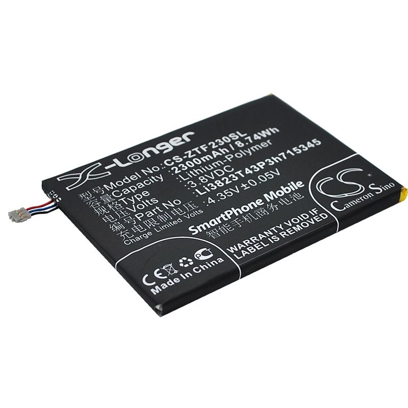 Li-polymer Battery Fits Zte, Grand S Flex, Zte 3.8v, 2300mah Hotspot Cameron Sino Technology Limited