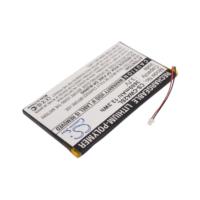 Li-Polymer Battery fits Cowon, Pmp A2 20gb, Pmp A2 30gb, Pmp A3 60gb 3.7V, 3600mAh Media Player Cameron Sino Technology Limited