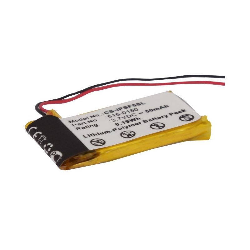 Li-polymer Battery Fits Apple, Ipod Shuffle 4th, Ipod Shuffle 5th, Ipod Shuffle 5th Generation 3.7v, 50mah Media Player Cameron Sino Technology Limited