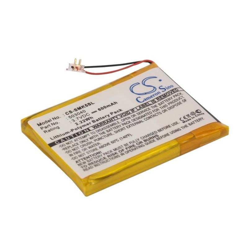 Li-Polymer Battery fits Samsung, Yp-k5, Yp-k5j, 3.7V, 600mAh Media Player Cameron Sino Technology Limited