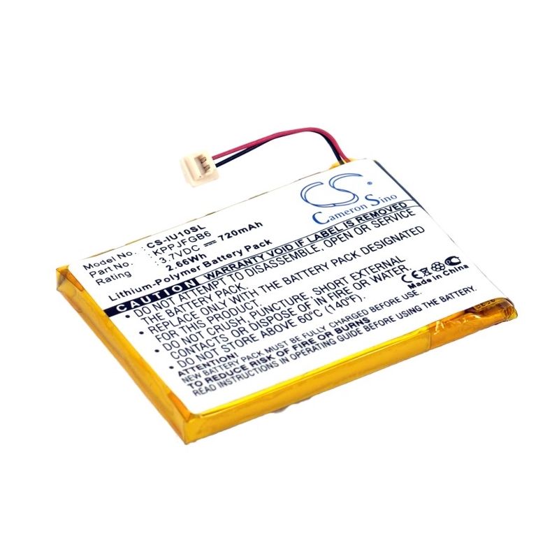Li-Polymer Battery fits Iriver, Clix 2gb, Clix 4gb, U10 3.7V, 720mAh Media Player Cameron Sino Technology Limited