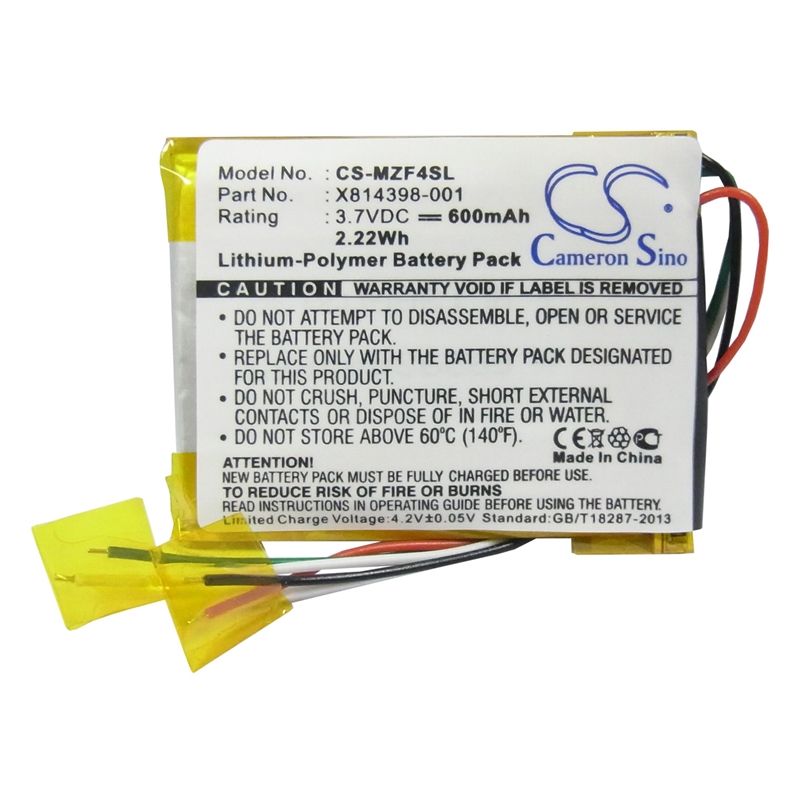 Li-polymer Battery Fits Microsoft, Zune 16gb, Zune 4g, Zune 8g 3.7v, 600mah Computer Cameron Sino Technology Limited