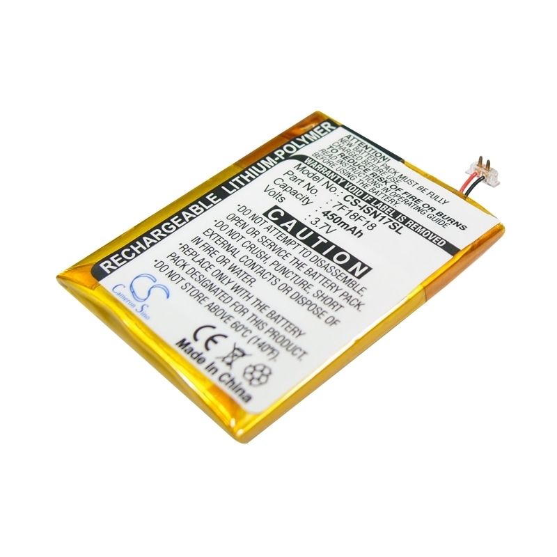 Li-Polymer Battery fits Insignia, Ns-2v17, Ns-2v17b 2gb, Ns-2v17b 4gb 3.7V, 450mAh Media Player Cameron Sino Technology Limited
