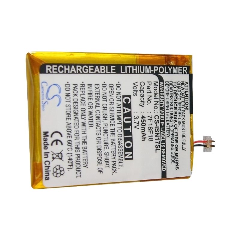 Li-Polymer Battery fits Insignia, Ns-2v17, Ns-2v17b 2gb, Ns-2v17b 4gb 3.7V, 450mAh Media Player Cameron Sino Technology Limited