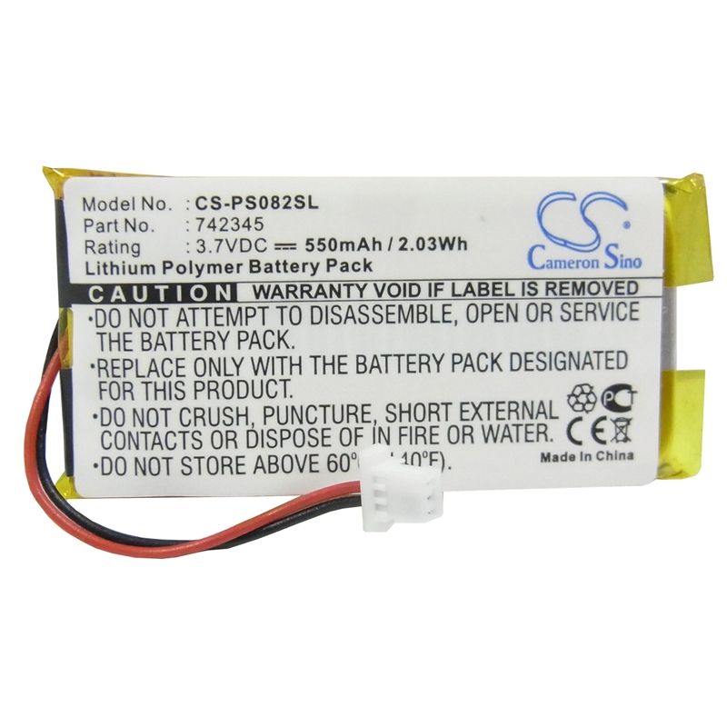 Li-Polymer Battery fits Philips, Gogear Hdd082/17 2gb, Philips 3.7V, 550mAh Media Player Cameron Sino Technology Limited
