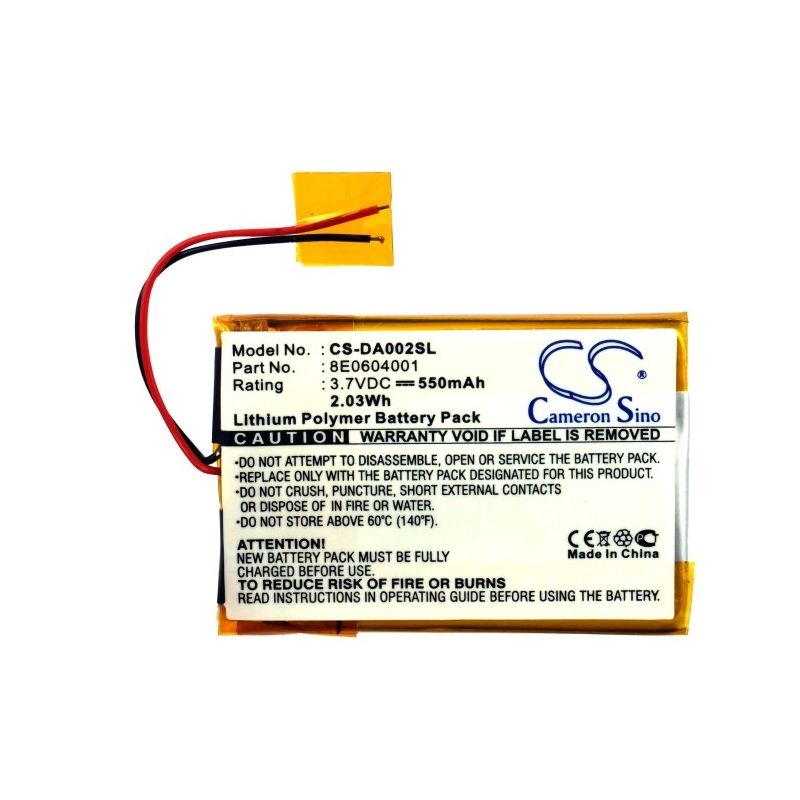 Li-Polymer Battery fits Creative, Dvp-fl0007, Zen Mozaic 2gb, Zen Mozaic 4gb 3.7V, 550mAh Computer Cameron Sino Technology Limited (Suspended)