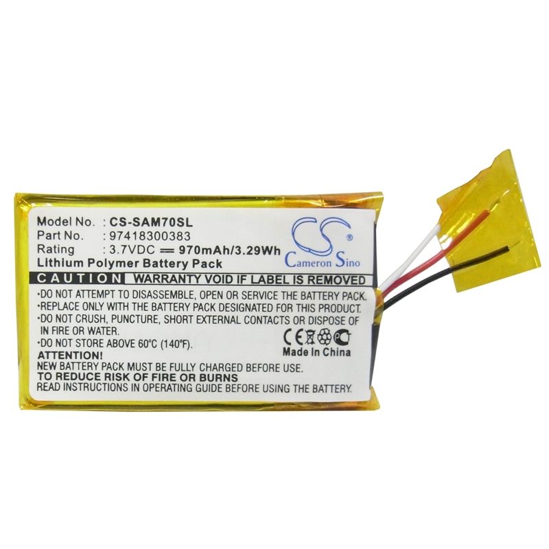 Li-Polymer Battery fits Sony, Mx-m70, Mx-m75, Mx-m77 3.7V, 970mAh Media Player Cameron Sino Technology Limited