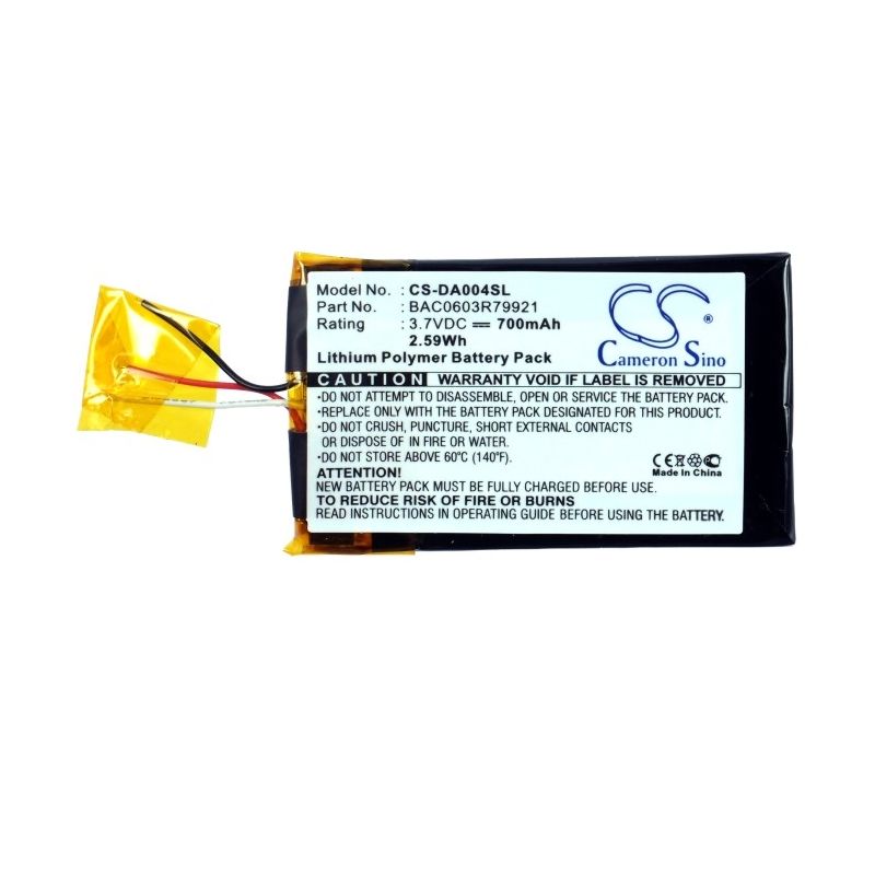 Li-Polymer Battery fits Creative, Zen Wav, Creative 3.7V, 700mAh Media Player Cameron Sino Technology Limited