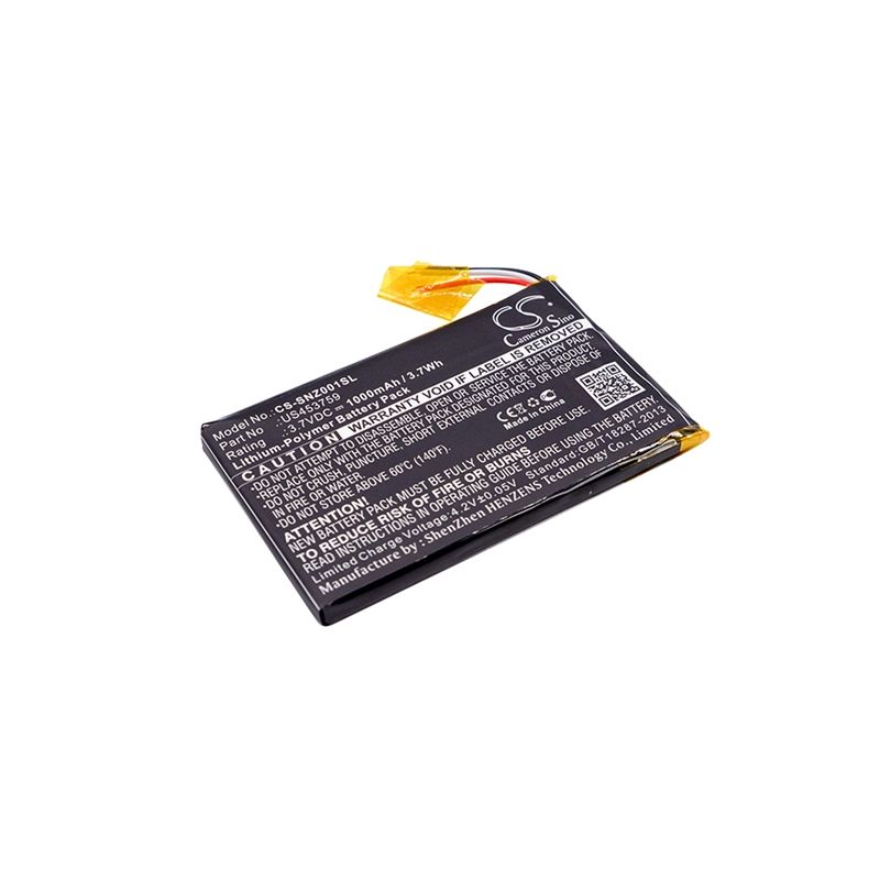 Li-Polymer Battery fits Sony, Nwz-zx1, Walkman Nwz-zx1, 3.7V, 1000mAh Media Player Cameron Sino Technology Limited