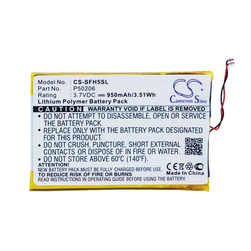Li-Polymer Battery fits Jnc, Ssf-h5, Jnc 3.7V, 950mAh Media Player Cameron Sino Technology Limited