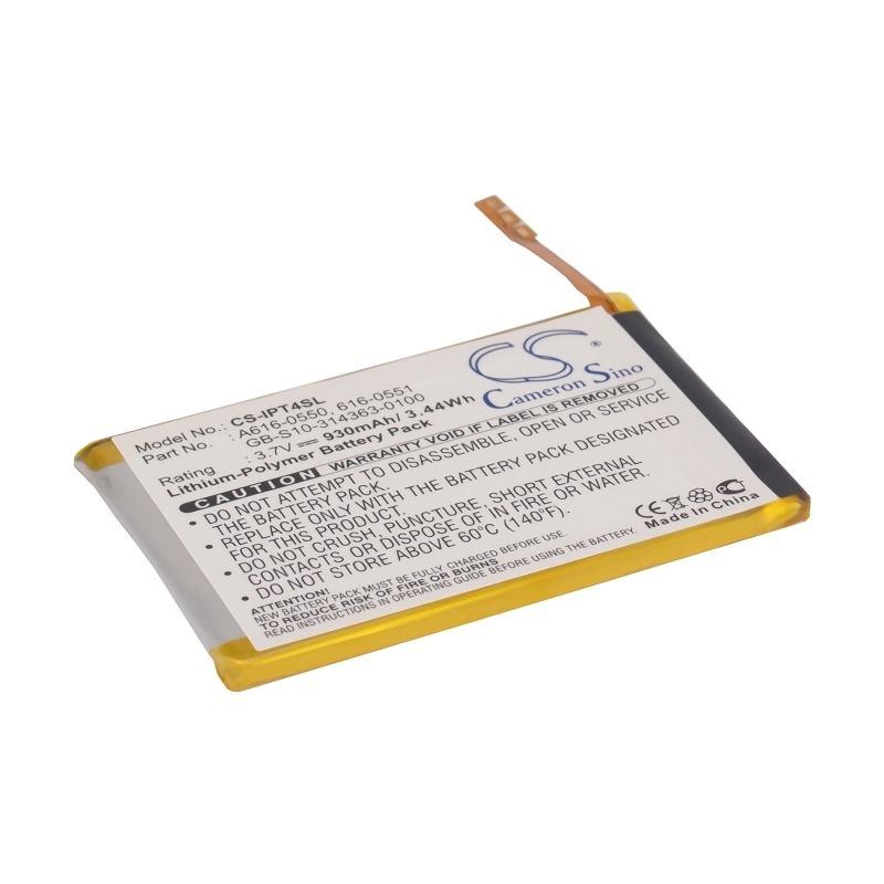 Li-polymer Battery Fits Apple, Ipod Touch 4th, Apple 3.7v, 930mah Media Player Cameron Sino Technology Limited