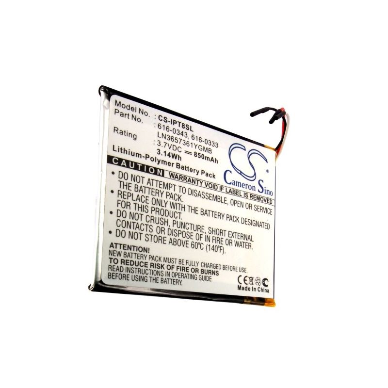 Li-Polymer Battery fits Apple, Ipod Touch 1st 16gb, Ipod Touch 1st 32gb, Ipod Touch 1st 4gb 3.7V, 850mAh Computer Cameron Sino Technology Limited (Suspended)