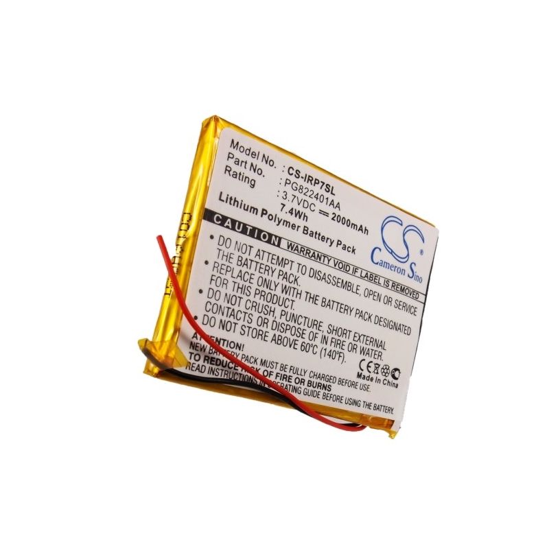Li-Polymer Battery fits Iriver, 1p0708sil 8gb, 1p0716sil 16gb, P7 3.7V, 2000mAh Media Player Cameron Sino Technology Limited