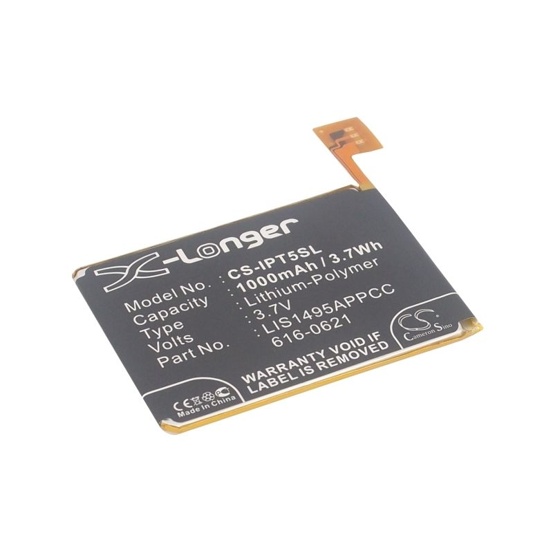 Li-polymer Battery Fits Apple, Ipod Touch 5, Ipod Touch 5th Generation, 3.7v, 1000mah Media Player Cameron Sino Technology Limited