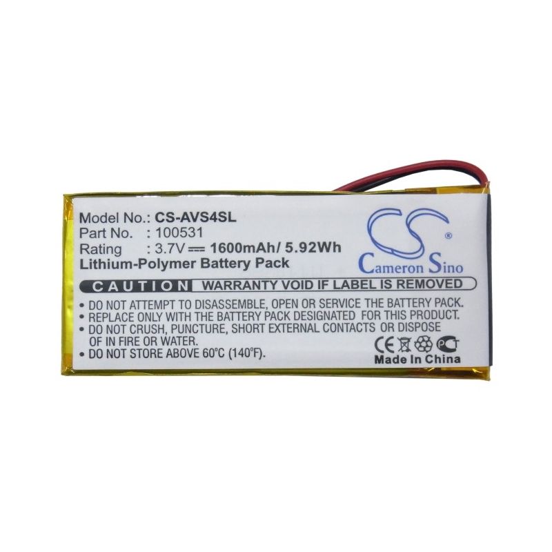 Li-Polymer Battery fits Archos, 43 Vision, 43 Vision Eu, 43 Vision Us 3.7V, 1600mAh Media Player Cameron Sino Technology Limited