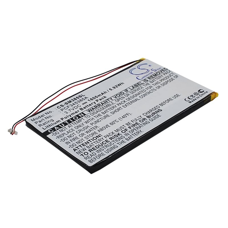 Li-Polymer Battery fits Samsung, Napster Mp3 Player, Pmpsgy910, Y910 3.7V, 1600mAh Media Player Cameron Sino Technology Limited