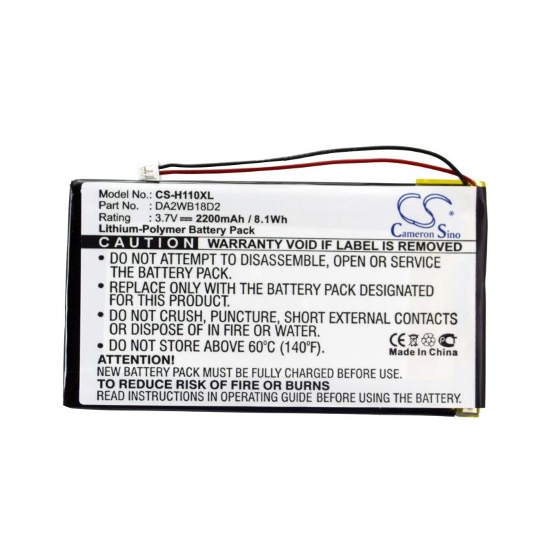 Li-polymer Battery Fits Iriver, H110, H120, H140 3.7v, 2200mah Computer Cameron Sino Technology Limited