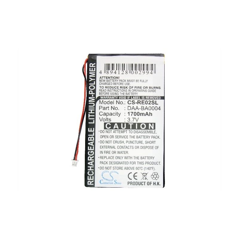 Li-polymer Battery Fits Creative, Dap-hd0014, Labs Nomad Jukebox Zentouch, Zen Touch 20gb 3.7v, 1700mah Media Player Cameron Sino Technology Limited