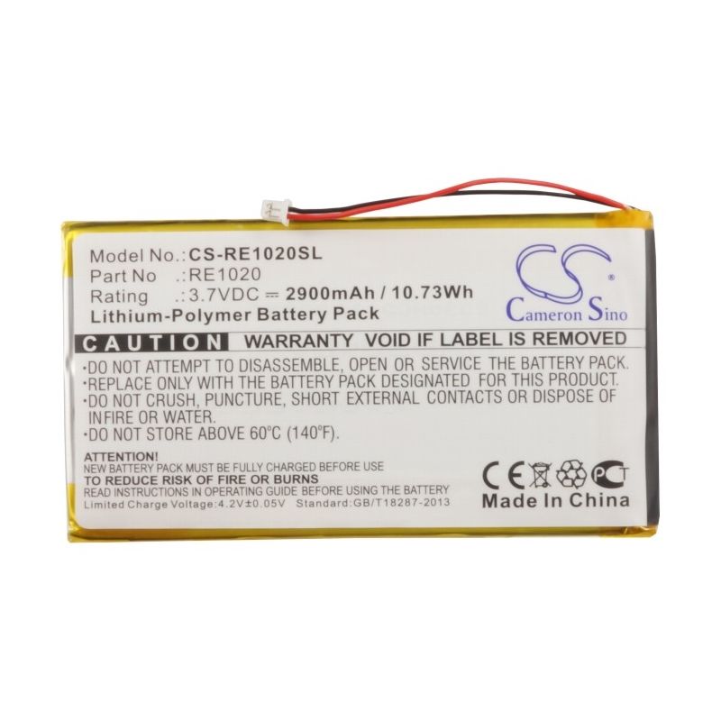 Li-Polymer Battery fits Rollei, Es1020g Mp3 Player 3.7V, 2900mAh Media Player Cameron Sino Technology Limited