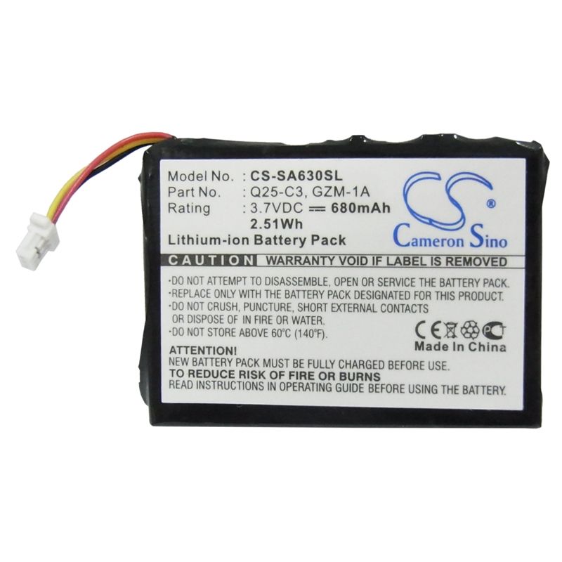 Li-ion Battery fits Philips, Gogear Hdd6330 30gb, Philips 3.7V, 680mAh Media Player Cameron Sino Technology Limited