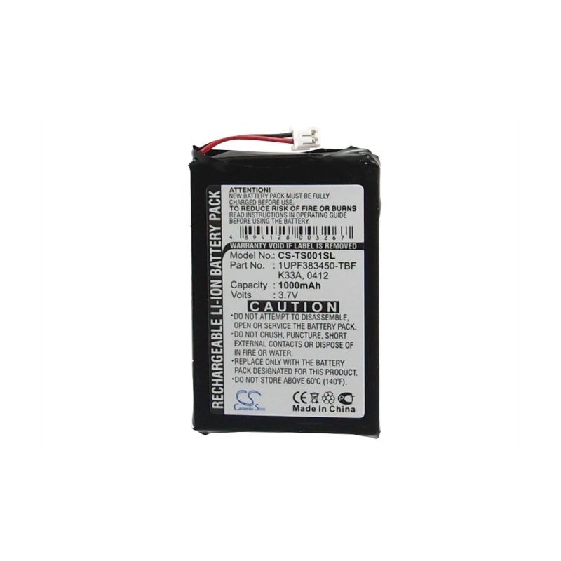 Li-ion Battery fits Toshiba, Gigabeat Mes30v, Gigabeat Mes30vw, Gigabeat Mes60v 3.7V, 1000mAh Media Player Cameron Sino Technology Limited