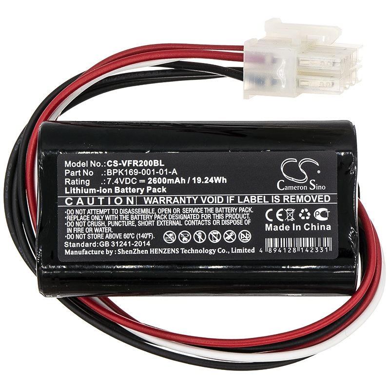 Li-ion Battery fits Verifone, Pca169-001-01, Pca169-404-01-a, Ruby 2 7.4V, 2600mAh Payment Terminal Cameron Sino Technology Limited