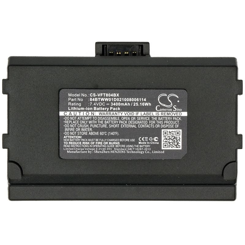 Li-ion Battery fits Verifone, Nurit 8040, Nurit 8400, Nurit 8400 Pci Compliant 7.4V, 3400mAh Payment Terminal Cameron Sino Technology Limited