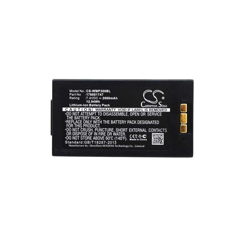 Li-ion Battery fits Mobiwire, Mobiprin 3, Mobiwire 7.4V, 2600mAh Payment Terminal Cameron Sino Technology Limited