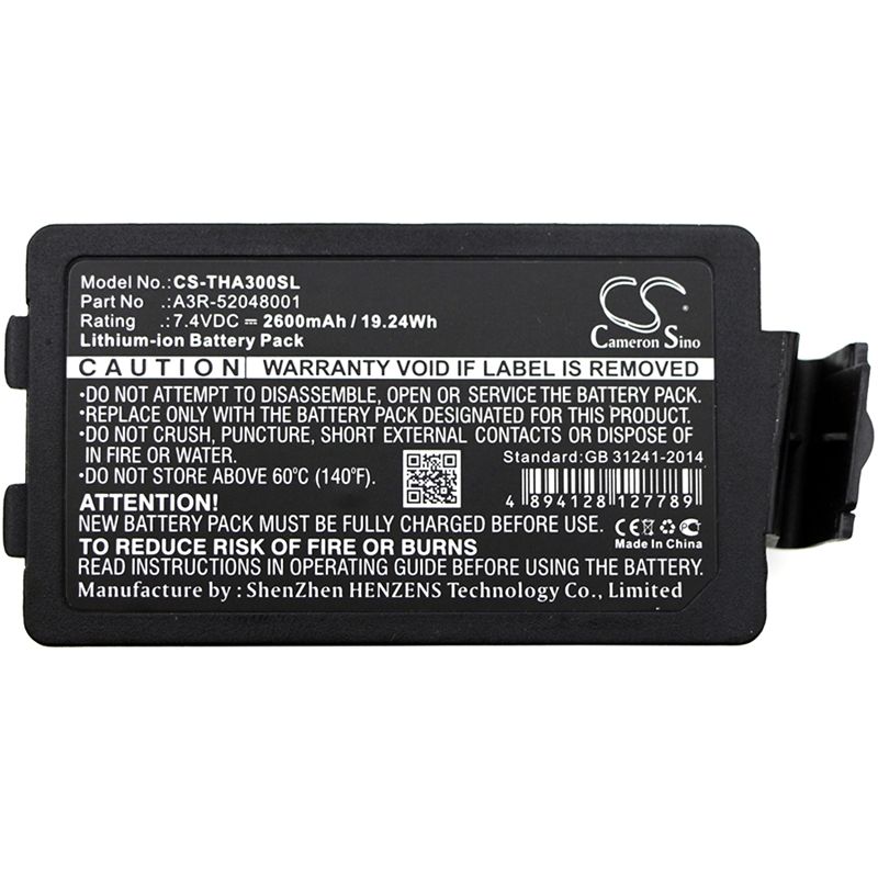 Li-ion Battery fits Tsc, Alpha 3r, Tsc 7.4V, 2600mAh Portable Printer Cameron Sino Technology Limited