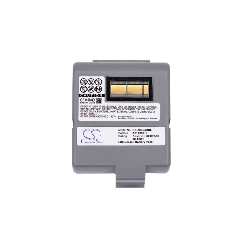 Li-ion Battery Fits Zebra, Ql420, Ql420 Plus, Ql420+ 7.4v, 3800mah Portable Printer Cameron Sino Technology Limited