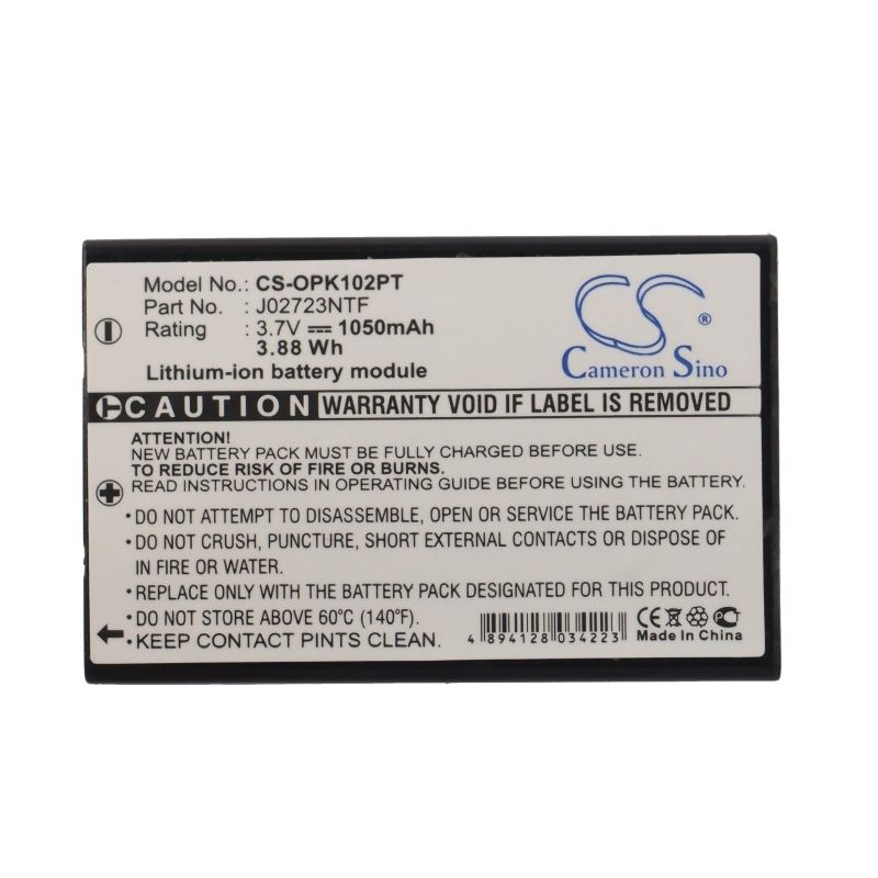 Li-ion Battery fits Optoma, Bb-lio37b, Bb-pk12alis, Pico Pk101 3.7V, 1050mAh Projector Cameron Sino Technology Limited