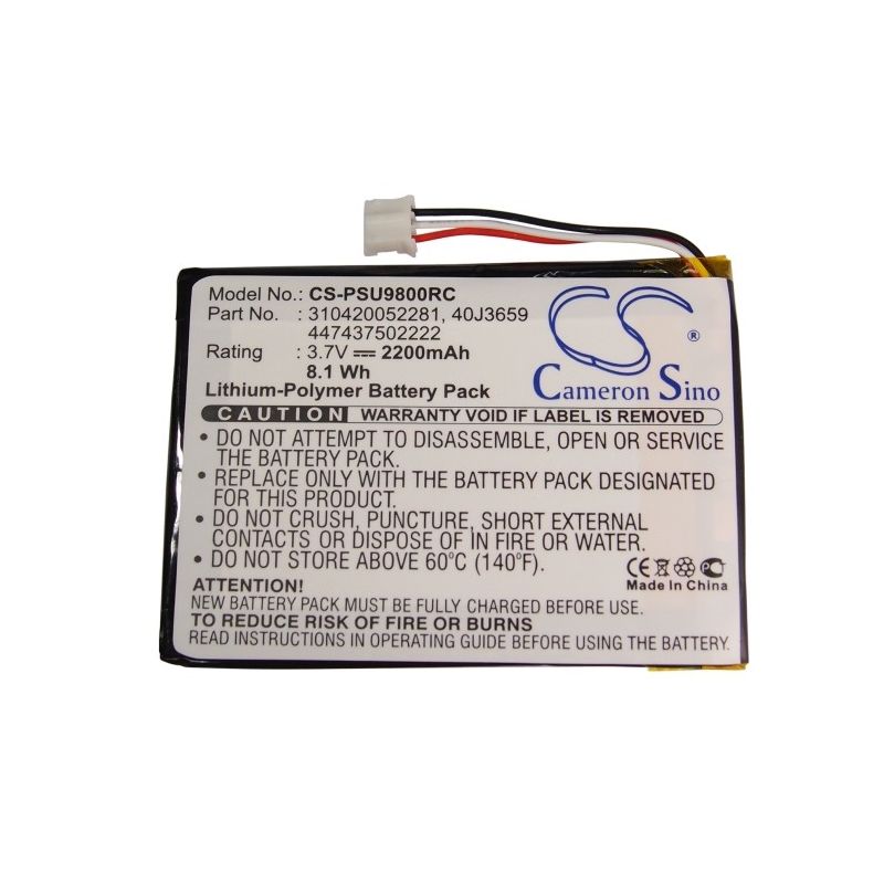 Li-Polymer Battery fits Philips, Multimedia Control Panel Rc9800i, Pronto Pc9800i/17, Pronto Tsu-9800 3.7V, 2200mAh Remote Control Cameron Sino Technology Limited